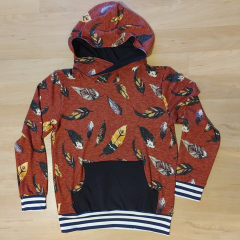 Feathers/Navy/Navy Stripe (adult)