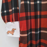 Plaid/Dachshund Hoodie Dress