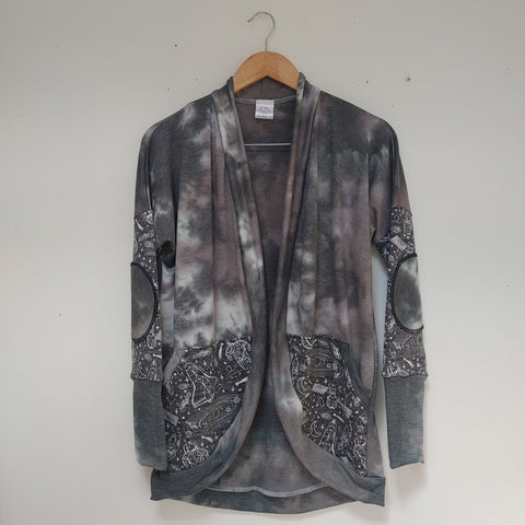 Grey-Green tie dye/NASA Cardigan