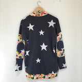 Blue Star/Geometric Cardigan