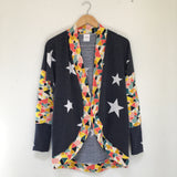 Blue Star/Geometric Cardigan