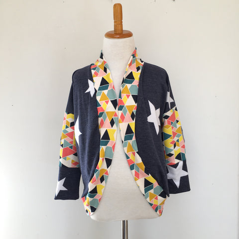Blue Star/Geometric Cardigan