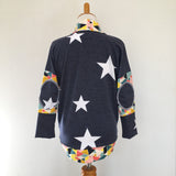 Blue Star/Geometric Cardigan