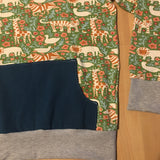 Menagerie, Moss/Peacock Blue + Heather Grey (adult)